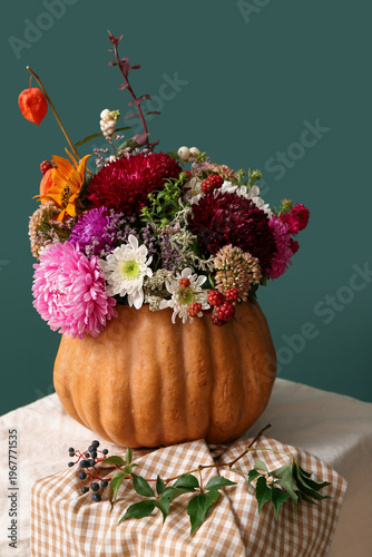 Beautiful autumn bouquet in...