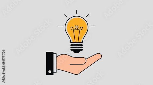 creative thinking concept hand with ligh