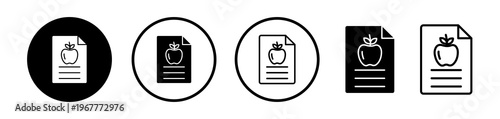 Diet plan icons collection