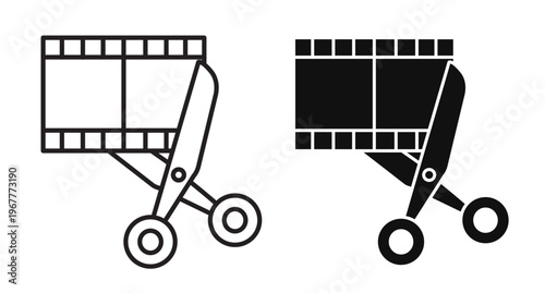 Film editing icons collection