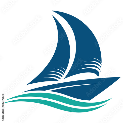 Elegant sailboat gliding over calm waves in a serene maritime scene