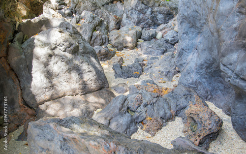Stone on the beach at Koh Lipe island in Satun province Thailand