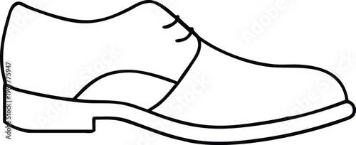 Elegant mens classic lace up dress shoe outline for formal business and special occasion footwear