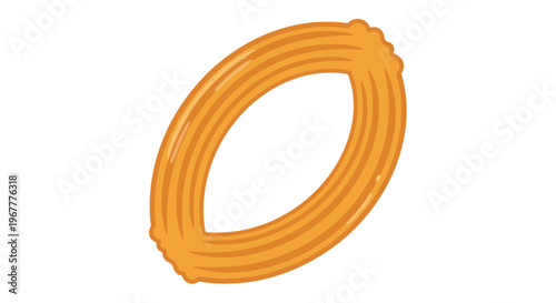 Crispy Churro Ring Isolated on White Background