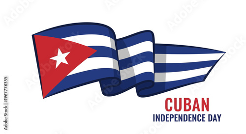 Cuban Flag Waving, Independence Day Celebration, Cuba National Symbol
