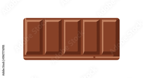 Delicious Chocolate Bar, Sweet Treat, Isolated on White Background