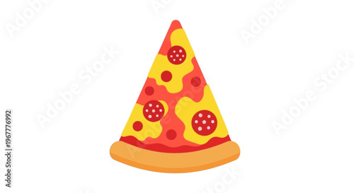 Delicious Pepperoni Pizza Slice Icon