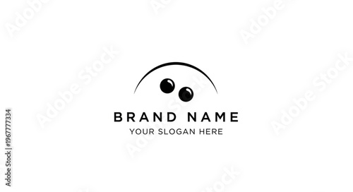 Simple minimalist logo design with two black dots.