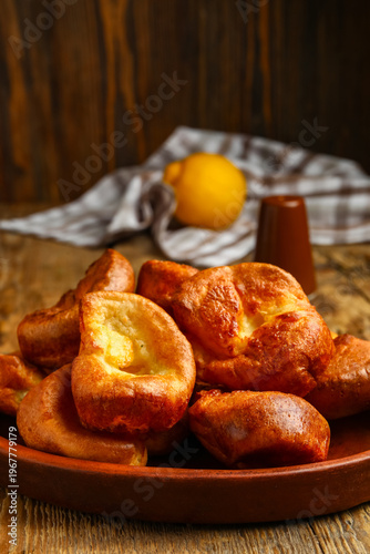 Plate with tasty Yorkshire ...