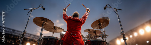 Rhythmic Fury: A drummer, c...