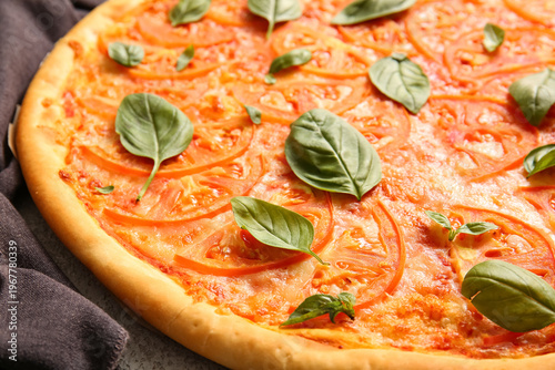 Tasty pizza margarita as ba...