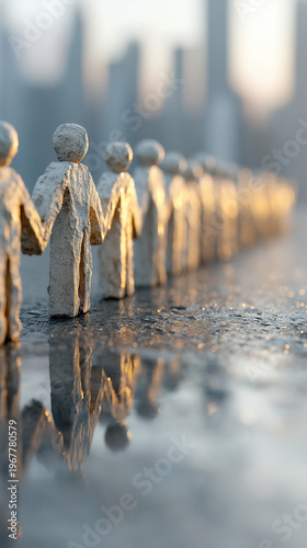 Holding Hands: A line of sm...