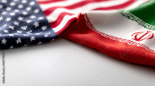 United States and Iran Flag...