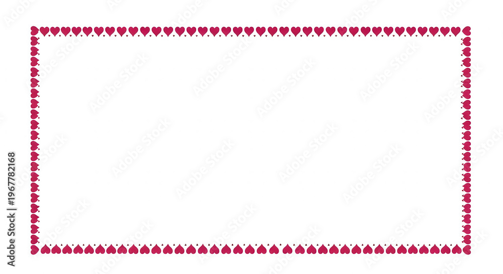 Obraz premium Heart border frame isolated on transparent background