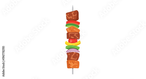 Barbecue Skewer with Meat and Vegetables
