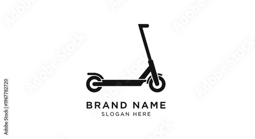 Sleek Electric Scooter Silhouette for Modern Urban Transportation.