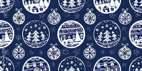 Seamless pattern of intricately decorated easter eggs on a dark background