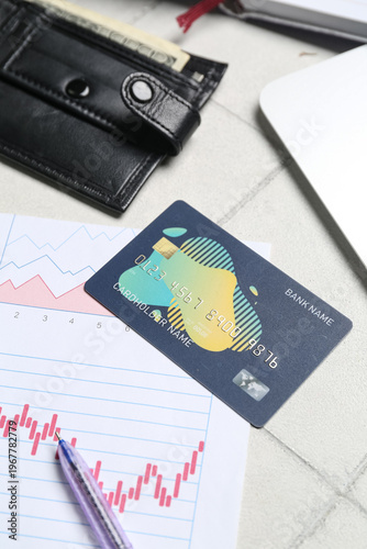 Wallet with money, credit c...