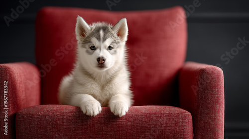 Husky Puppy Resting: A fluf...