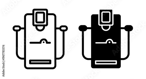 Laser epilation equipment icons collection