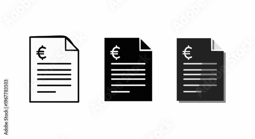 Simple Finance Paper Icons