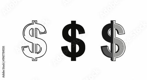 Simple Dollar Sign Icons