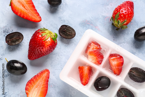 Ice tray with fresh and fro...