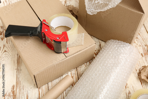 Packing tape dispenser, car...