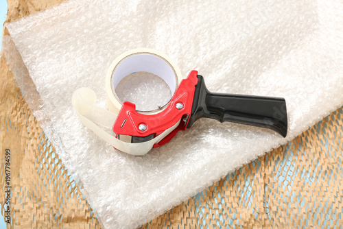 Packing tape dispenser, bub...