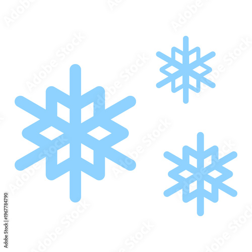 Snowflake Icon Set Winter Weather Illustration