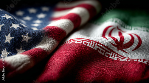 American and Iranian Flags ...