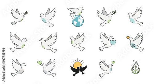 Peace Doves Collection: Symbols of Hope, Love, and Harmony