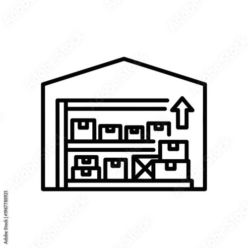 Efficient Warehouse Storage System with Organized Shelves and Boxes