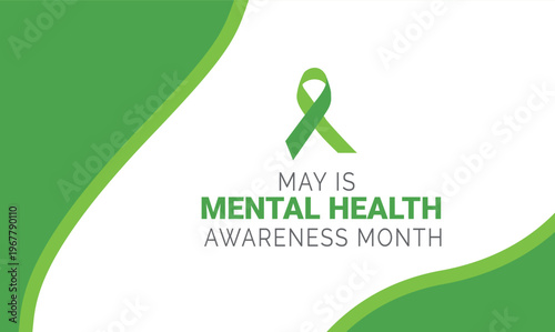 Mental health awareness month, illustration for poster, banner, post Background