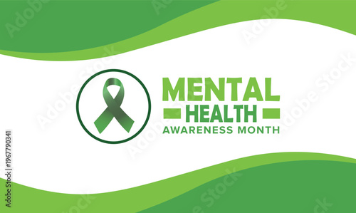 Mental health awareness month, illustration for poster, banner, post Background
