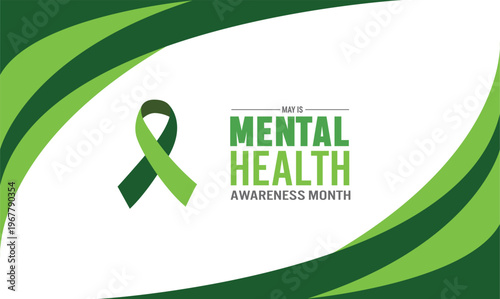 Mental health awareness month, illustration for poster, banner, post Background