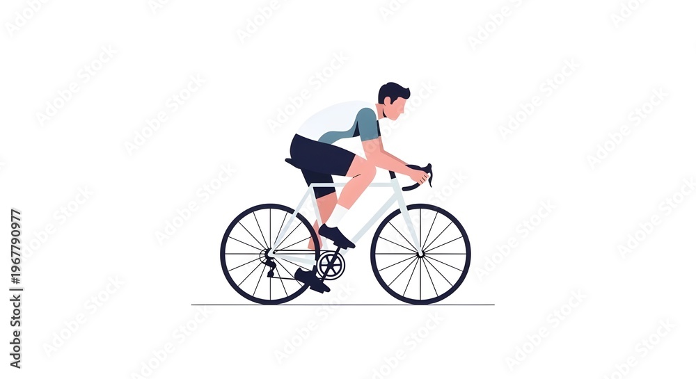 Obraz premium man riding a bicycle