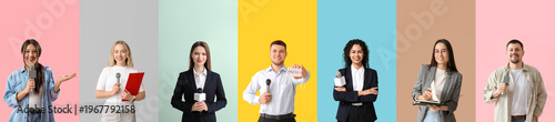 Set of different journalist...