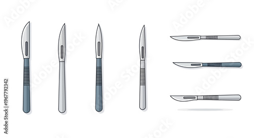 Surgical Scalpels Set - Medical Instruments for Precision Cutting