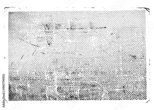 Vintage Black and White Halftone Screen Print Texture Overlay