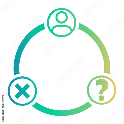 decision Line Gradient Icon