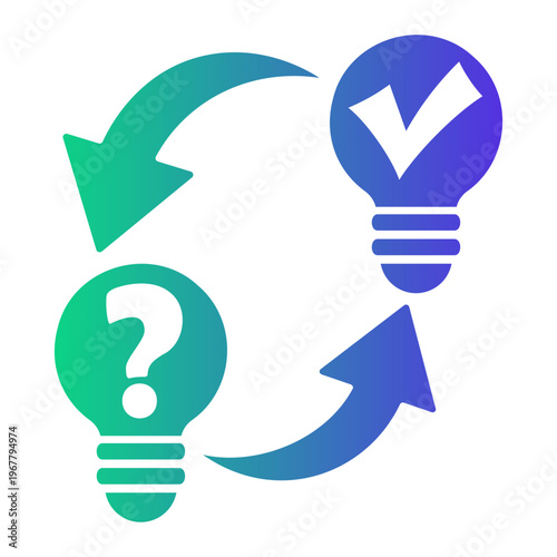 decision Line Gradient Icon