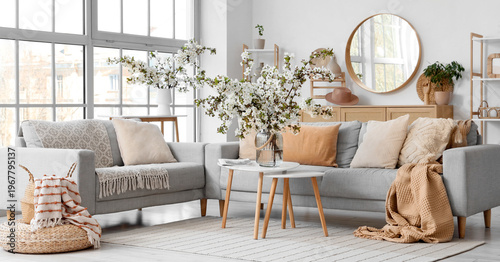 Interior of light living ro...