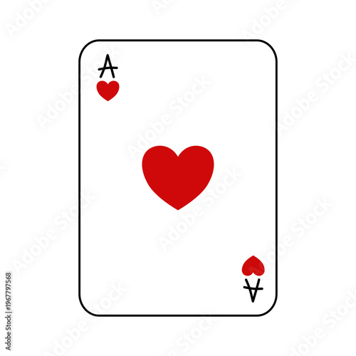 Playing Card Ace of Hearts