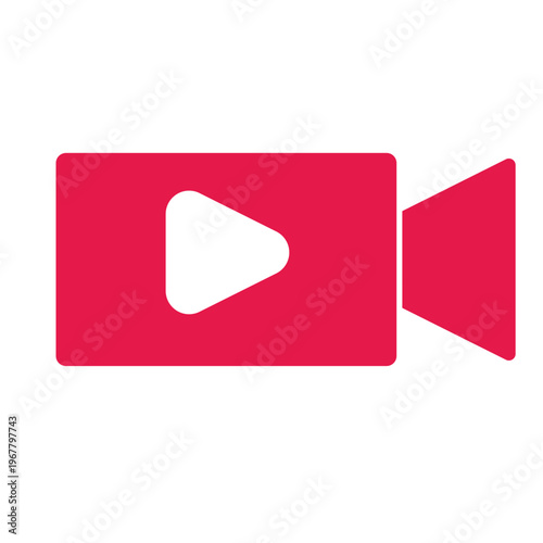 Video Play Button Icon on Background