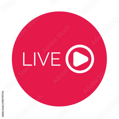 Live Streaming Icon Play Button