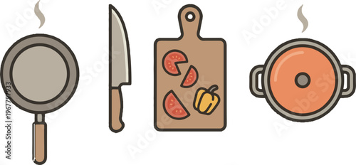 Professional Kitchen Tools for Food Preparation and Frying
