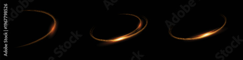 Curve golden line light effect. Smooth holiday light line with lighting effects. Light cool whirlwind. curve light effect.