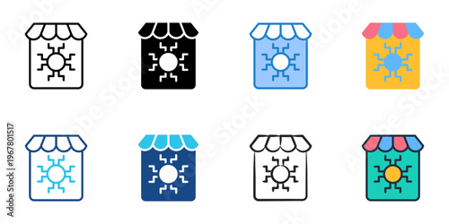 NFT marketplace icons set multiple style collection. Editable stroke 
