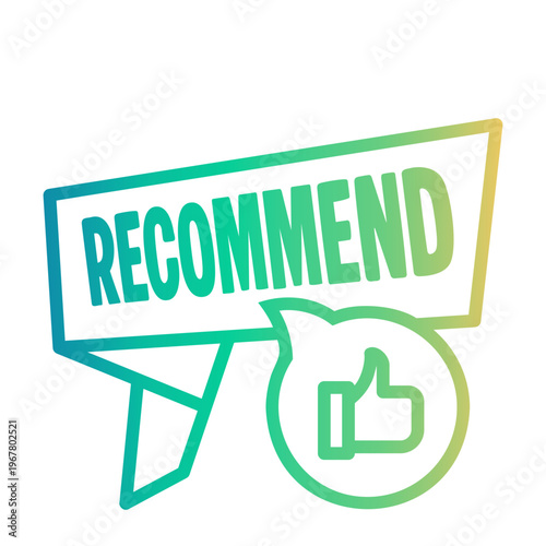 recommendation Line Gradient Icon